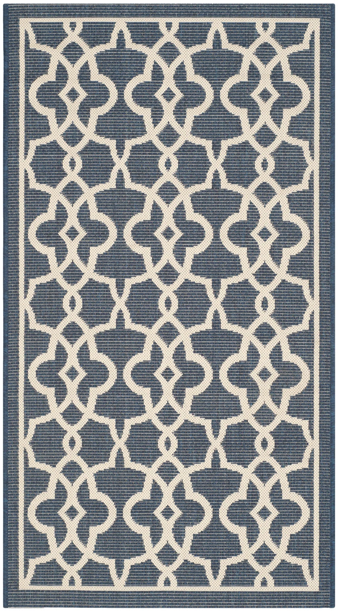 Safavieh Courtyard 2'-7" x 5'-0" Rug in Navy / Beige