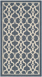 Safavieh Courtyard 2'-7" x 5'-0" Rug in Navy / Beige