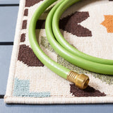 Safavieh Veranda 5'-3" x 7'-7" Rug in Cream / Terracotta