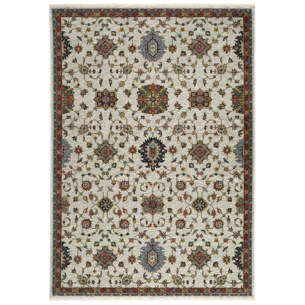 Oriental Weavers Sphinx Aberdeen 751W1 Ivory/ Multi Rugs - main flat
