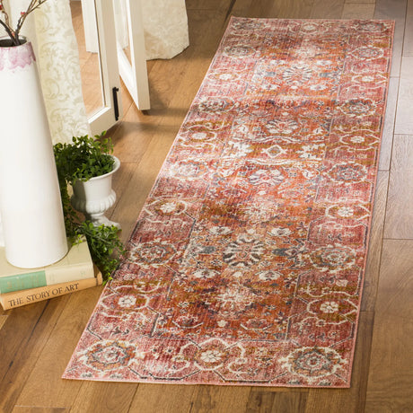 Safavieh Vintage Persian 2'-2" x 12'-0" Rug in Red / Orange