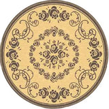 Safavieh Courtyard 6'-7" x 6'-7" Rug in Natural / Brown