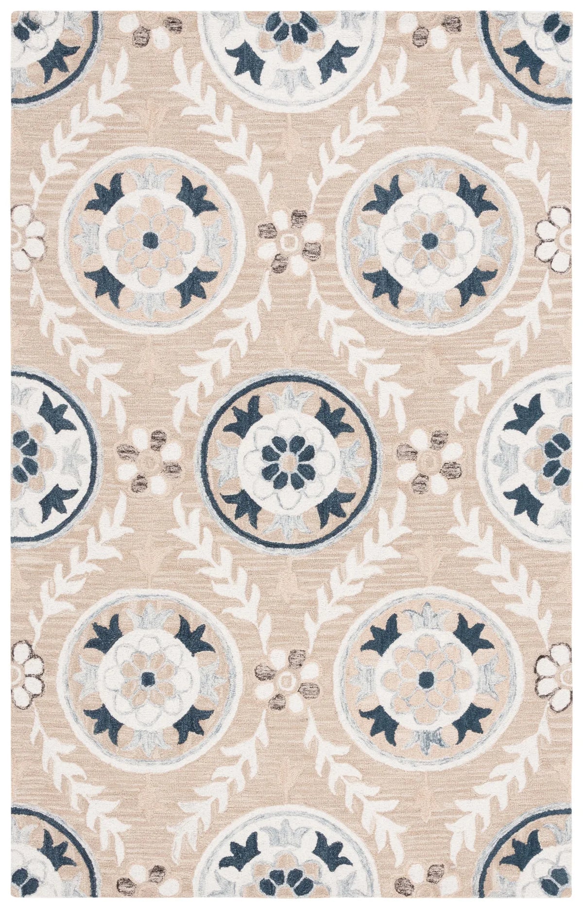 Safavieh Jardin 4'-0" x 6'-0" Rug in Beige / Ivory