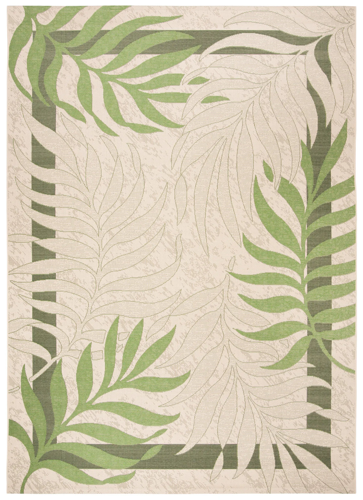 Safavieh Courtyard 10'-0" x 14'-0" Rug in Cream / Green