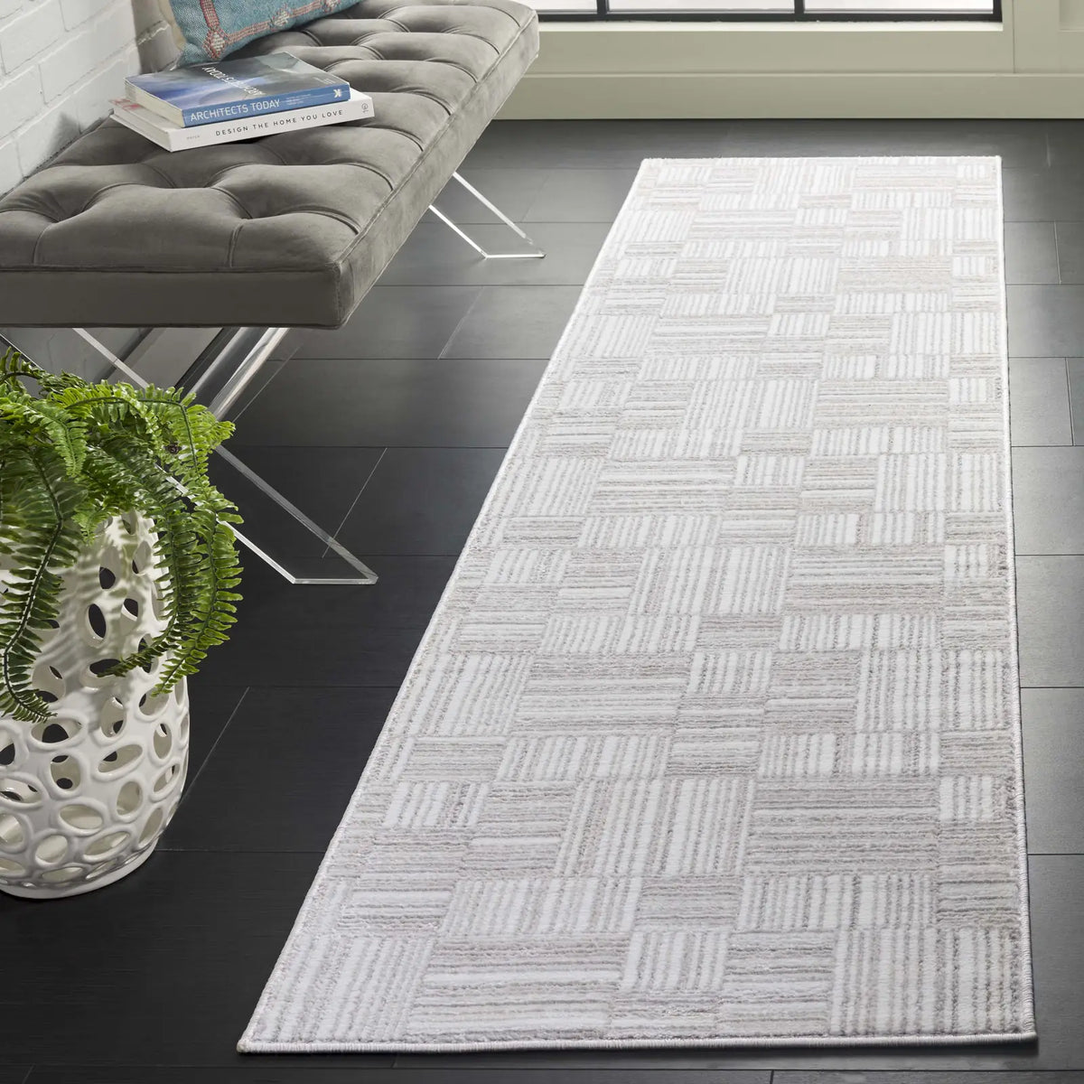 Safavieh Orchard 2'-2" x 8'-0" Rug in Ivory / Ivory