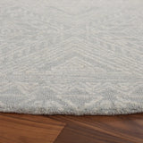 Safavieh Micro-Loop 6'-0" x 6'-0" Rug in Light Grey / Ivory