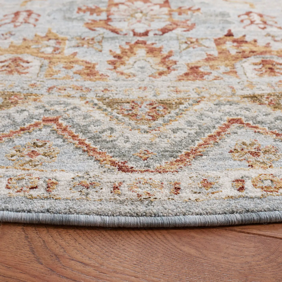 Safavieh Hamilton 6'-7" x 6'-7" Rug in Blue / Gold Rust