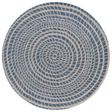 Safavieh Ebony 6'-0" x 6'-0" Rug in Blue / Ivory