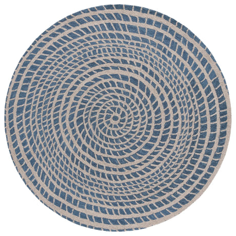 Safavieh Ebony 6'-0" x 6'-0" Rug in Blue / Ivory