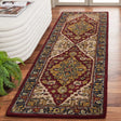 Safavieh Heritage 2'-3" x 8'-0" Rug in Red / Ivory