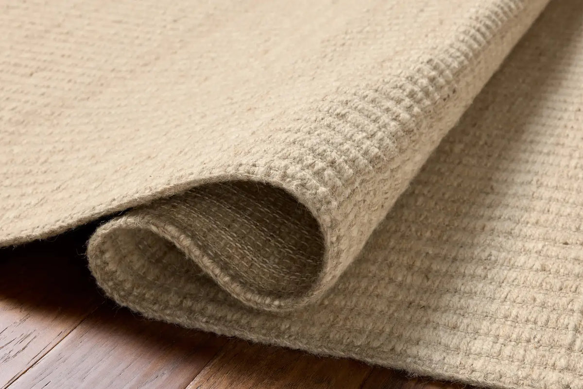 Loloi Elma ELM-01 Contemporary Hand Woven Bone Rug - pile height