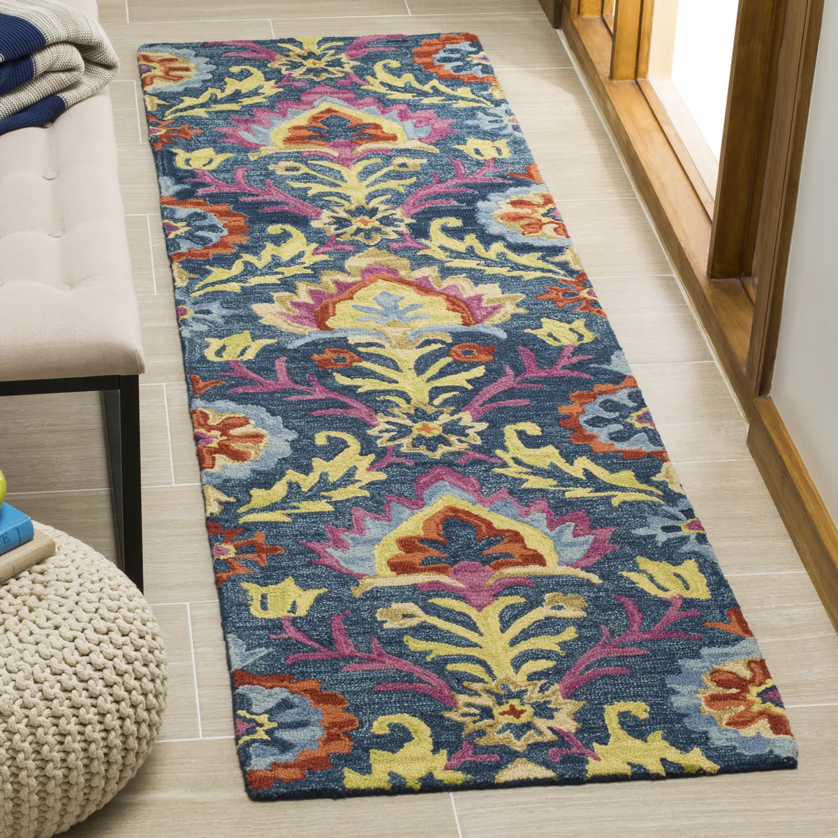 Safavieh Suzani 2'-3" x 10'-0" Rug in Blue / Multi