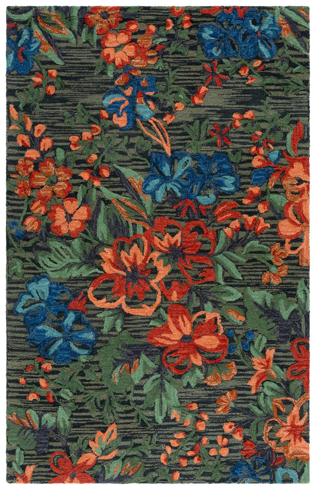 Safavieh Jardin 4'-0" x 6'-0" Rug in Blue / Orange