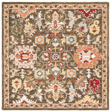 Safavieh Heritage 6'-0" x 6'-0" Rug in Brown / Green