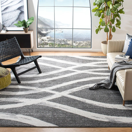 Safavieh Adirondack 10'-0" x 14'-0" Rug in Charcoal / Ivory