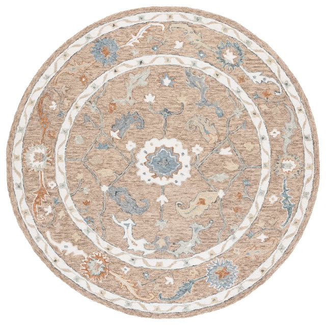 Safavieh Metro 6'-0" x 6'-0" Rug in Beige / Rust