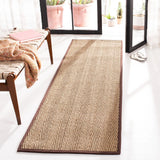 Safavieh Natural Fiber 2'-6" x 8'-0" Rug in Natural / Dark Brown