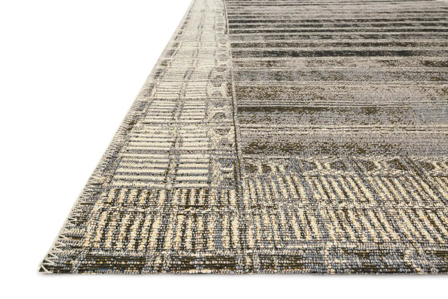 Loloi Mika Mik-07 Charcoal / Ivory Rugs - rug corner