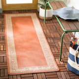 Safavieh Courtyard 2'-3" x 6'-7" Rug in Rust / Sand