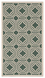 Safavieh Courtyard 2'-0" x 3'-7" Rug in Dark Green / Beige