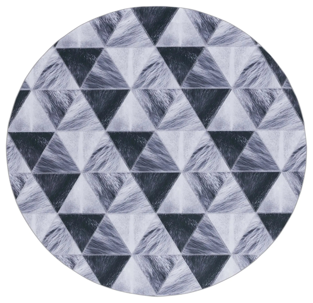 Safavieh Faux Hide 6'-0" x 6'-0" Rug in Light Grey / Dark Grey