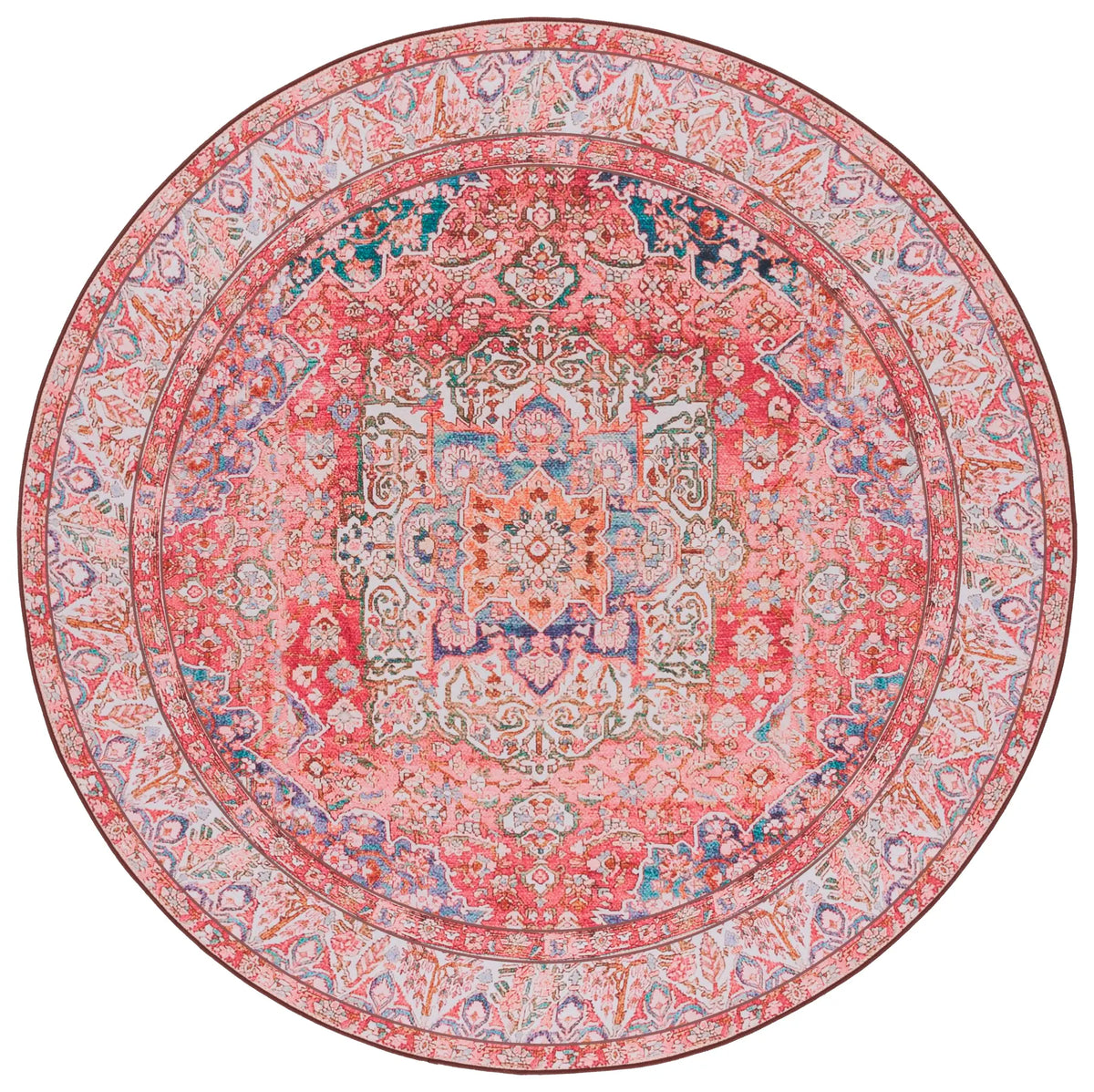 Safavieh Tucson 6'-0" x 6'-0" Rug in Rose / Beige