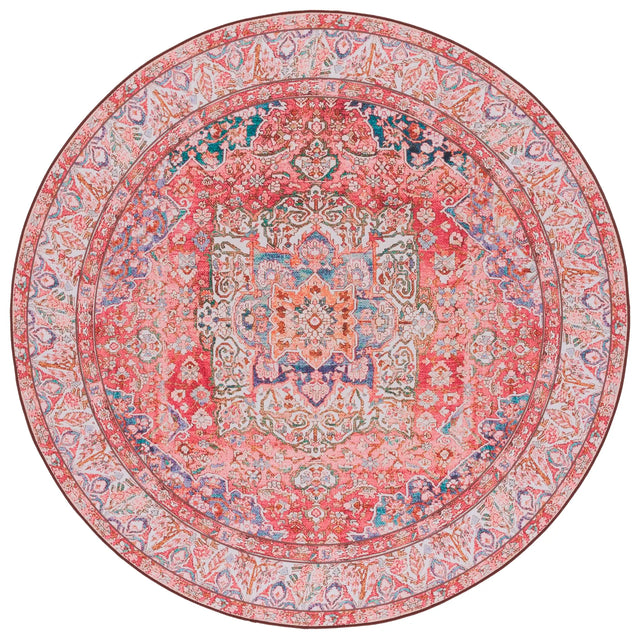 Safavieh Tucson 6'-0" x 6'-0" Rug in Rose / Beige