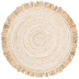 Safavieh Braided 3'-0" x 3'-0" Rug in Beige