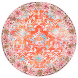Safavieh Riviera 6'-7" x 6'-7" Rug in Orange / Light Blue