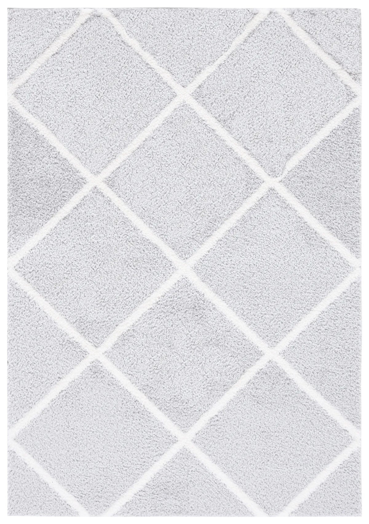 Safavieh Tahoe Shag 4'-0" x 6'-0" Rug in Light Grey / White