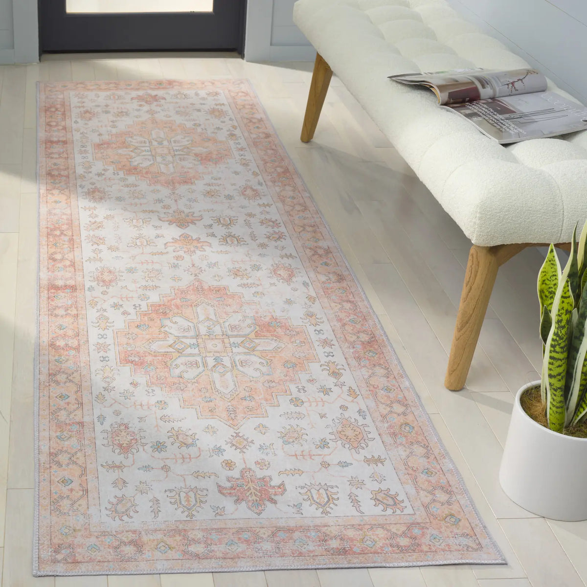 Safavieh Arizona 2'-6" x 8'-0" Rug in Rust / Beige