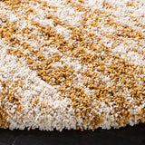 Safavieh Hudson Shag 7'-0" x 7'-0" Rug in Ivory / Gold