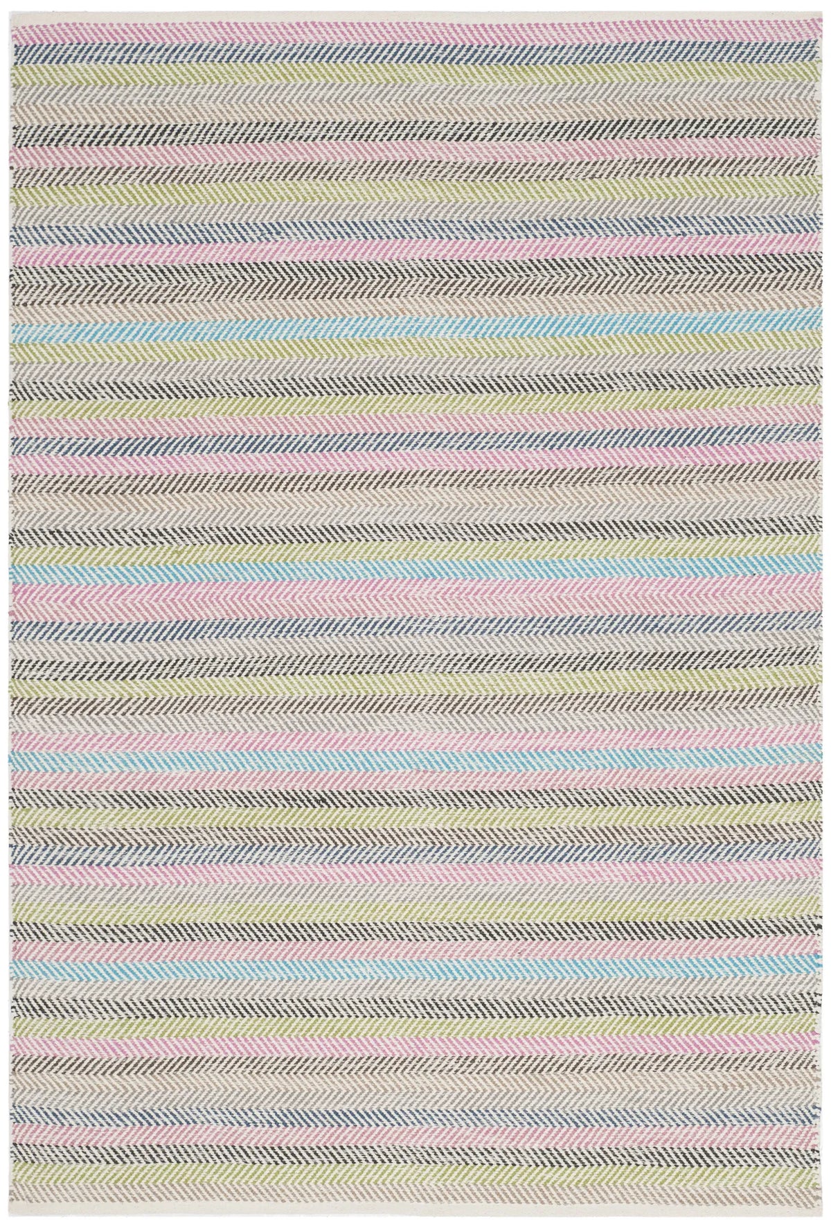 Safavieh Striped Kilim 4'-0" x 6'-0" Rug in Light Grey / Multi