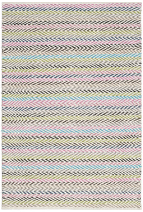 Safavieh Striped Kilim 4'-0" x 6'-0" Rug in Light Grey / Multi