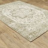 Oriental Weavers Savoy 28108 Green/ Ivory Rug - angle detail