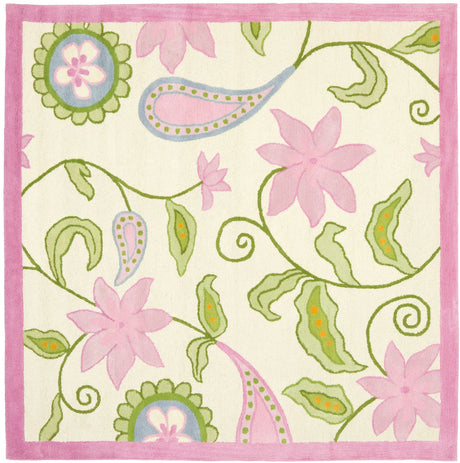 Safavieh Safavieh Kids 7'-0" x 7'-0" Rug in Ivory / Pink