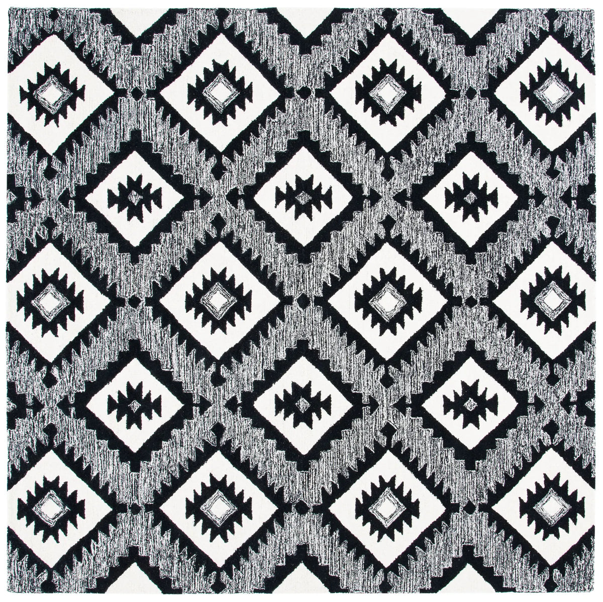 Safavieh Aspen 7'-0" x 7'-0" Rug in Charcoal / Black