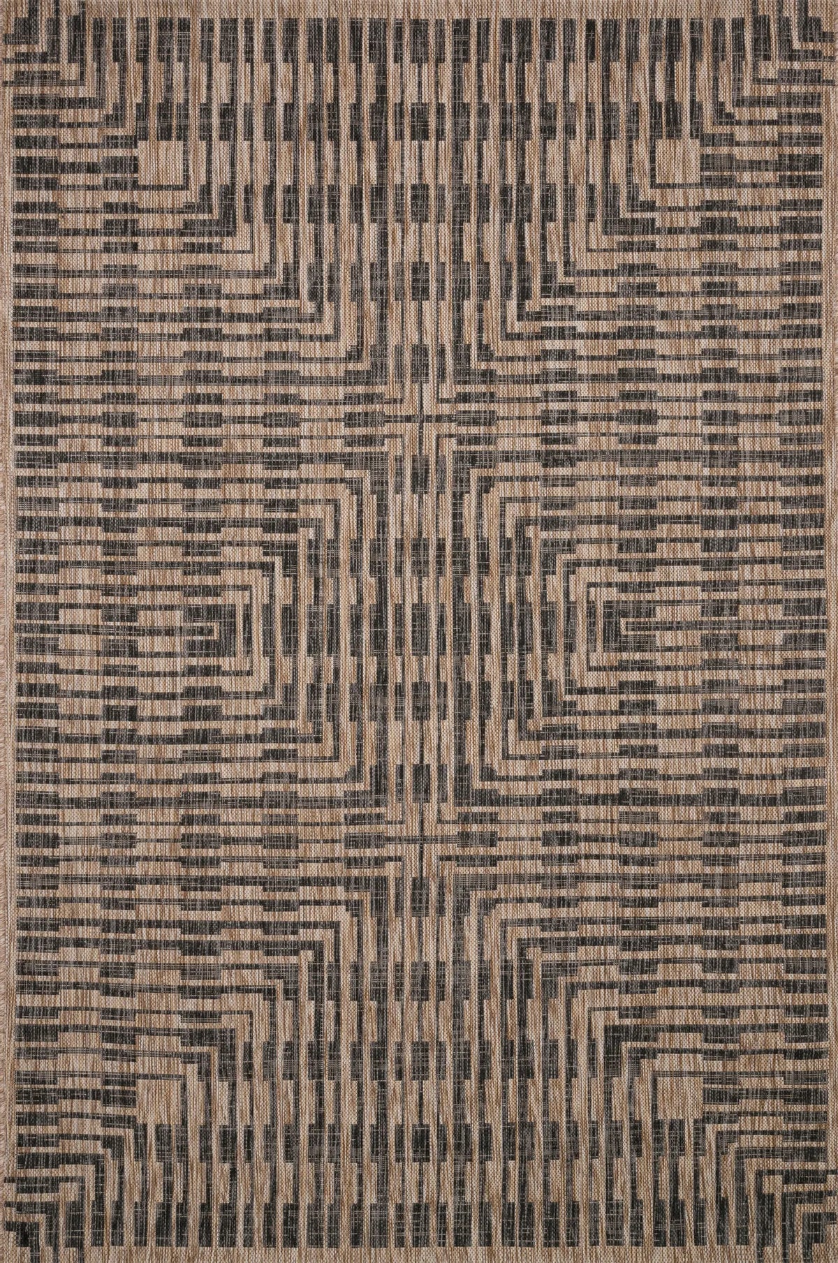 Loloi Isle Ie-09 Brown / Black Rugs - main flat