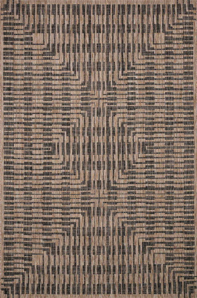 Loloi Isle Ie-09 Brown / Black Rugs - main flat