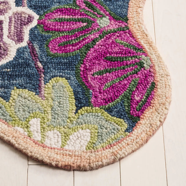 Safavieh Jardin 4'-0" x 6'-0" Rug in Navy / Ivory