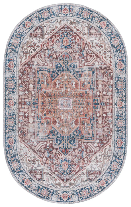 Safavieh Arizona 5'-0" x 8'-0" Rug in Red / Navy