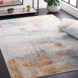 Safavieh Phoenix 500 4'-5" x 6'-5" Rug in Aqua / Gold Rose