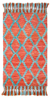 Safavieh Sahara 3'-0" x 5'-0" Rug in Rust / Aqua