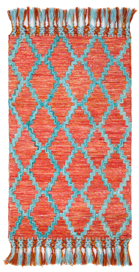 Safavieh Sahara 3'-0" x 5'-0" Rug in Rust / Aqua