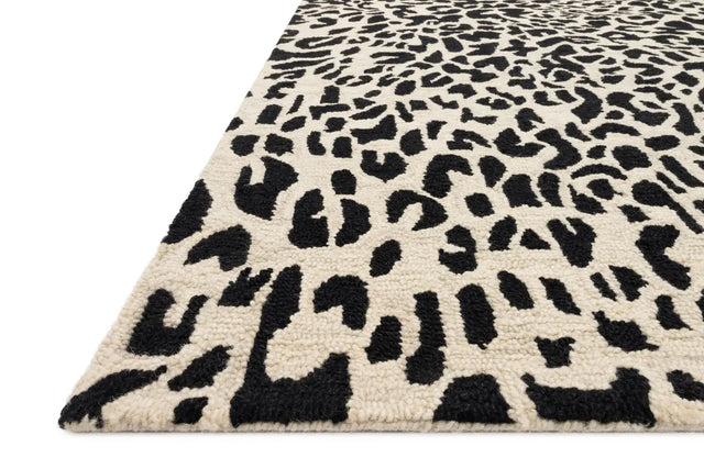 Loloi Masai Mas-02 Black / Ivory Rugs - rug corner
