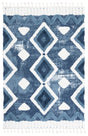 Safavieh Moroccan Tassel Shag 4'-0" x 6'-0" Rug in Blue / Ivory