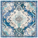 Safavieh Madison 6'-7" x 6'-7" Rug in Navy / Ivory
