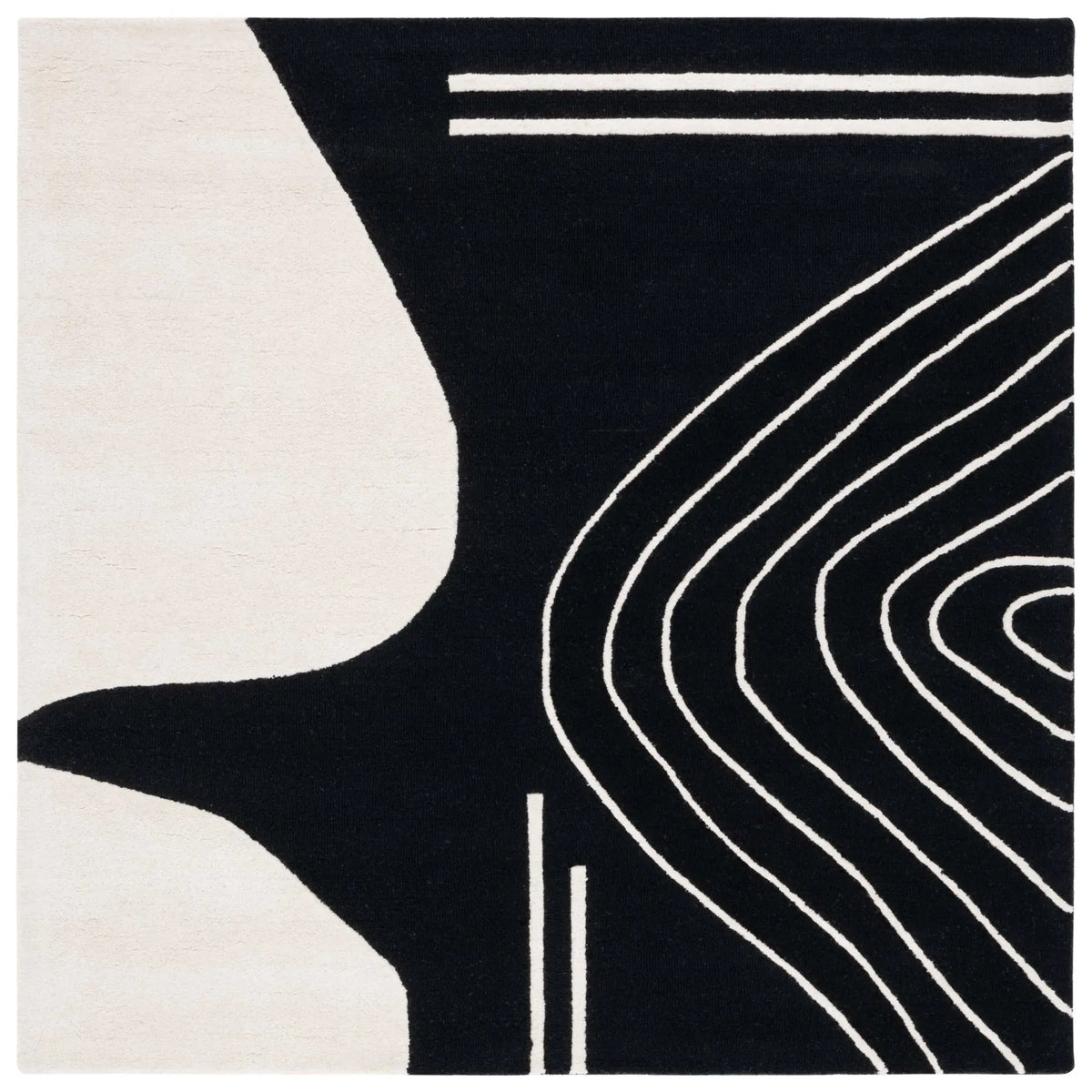 Safavieh Rodeo Drive 6'-0" x 6'-0" Rug in Black / Ivory