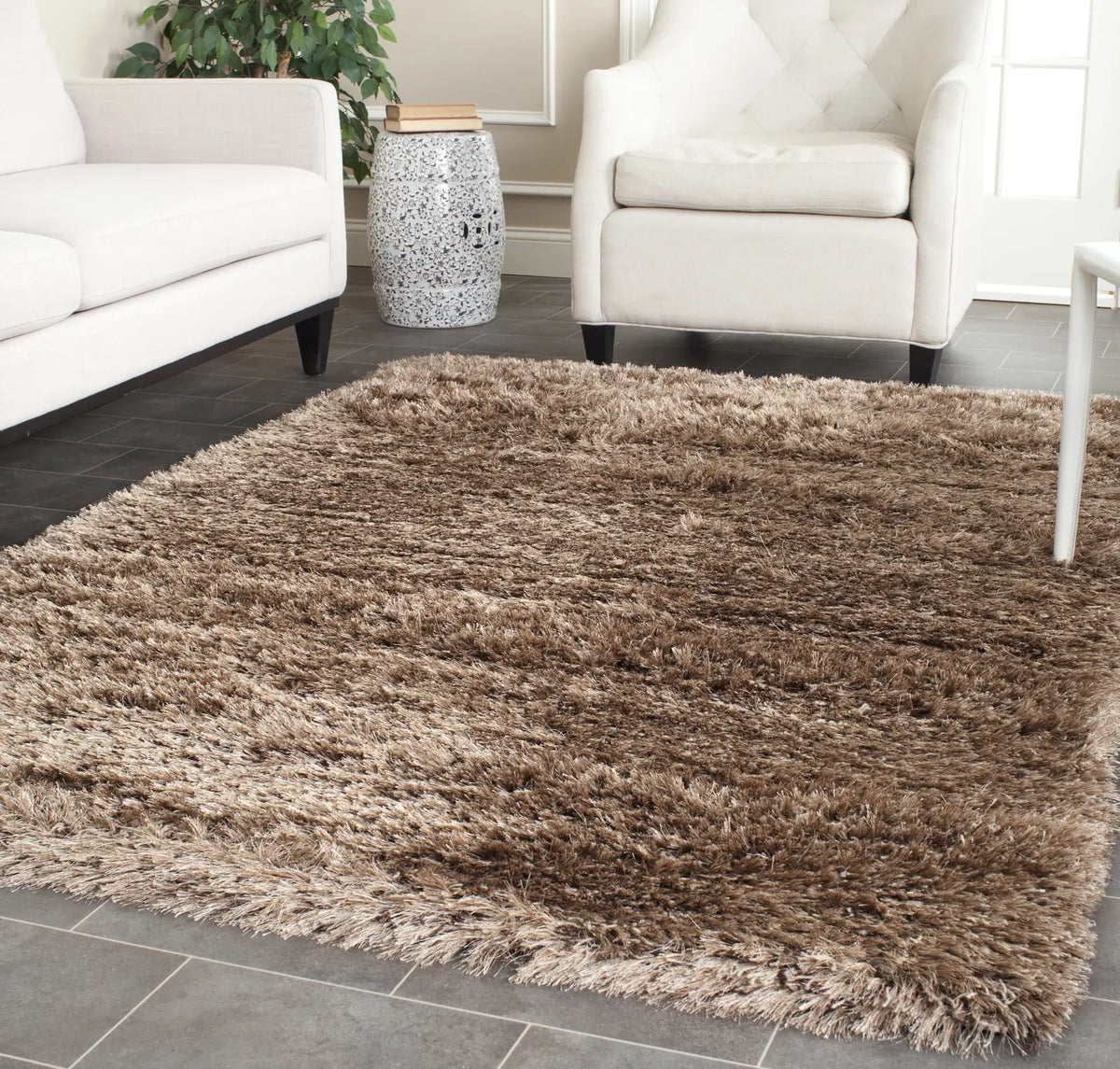 Safavieh Sg-Rsg-Raphsody Shag 3'-11" x 5'-7" Rug in Caramel