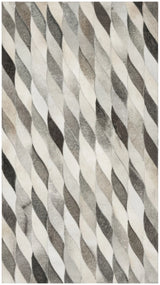 Safavieh Studio Leather 3'-0" x 5'-0" Rug in Ivory / Grey